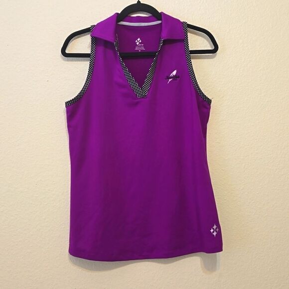 Jofit women's golf/tennis/pickleball sleeveless purple/black top size m - Picture 1 of 7